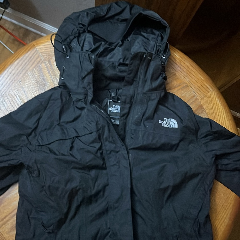 NORTH FACE Ski Winter Jacket Hooded Black Aucy Small